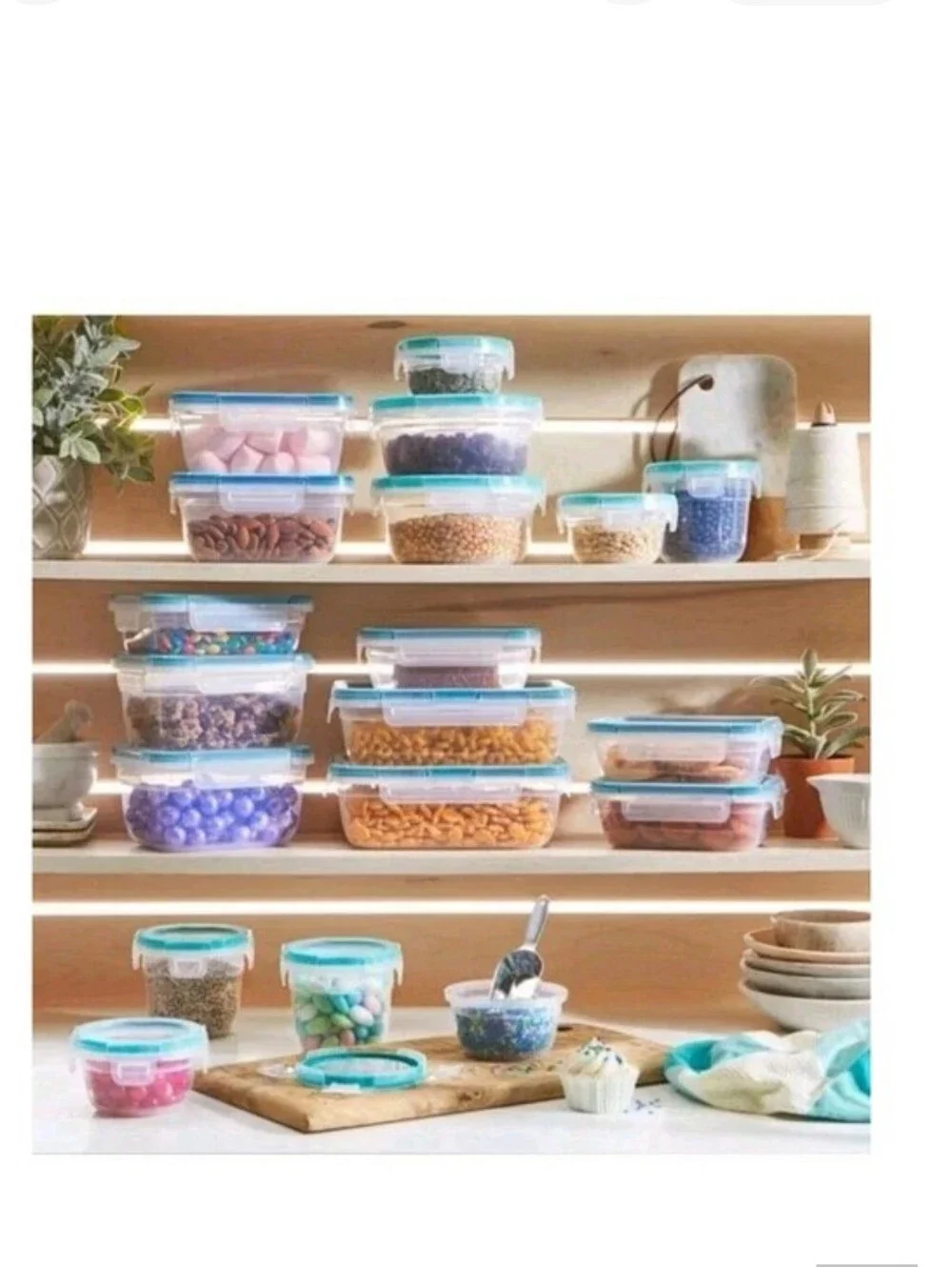 Snapware 38 Pc Plastic Food Storage Container Set BPA Free Kitchen Snaplock Lids